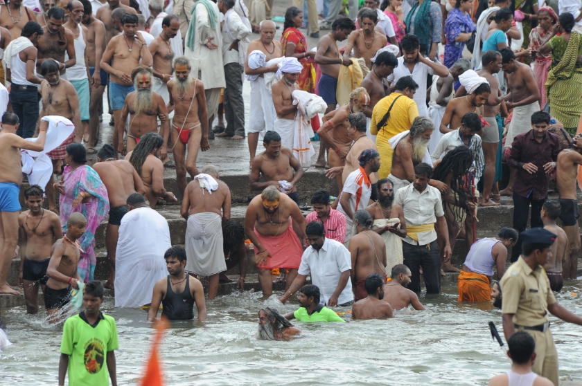 Sadhus at the bathing ghats