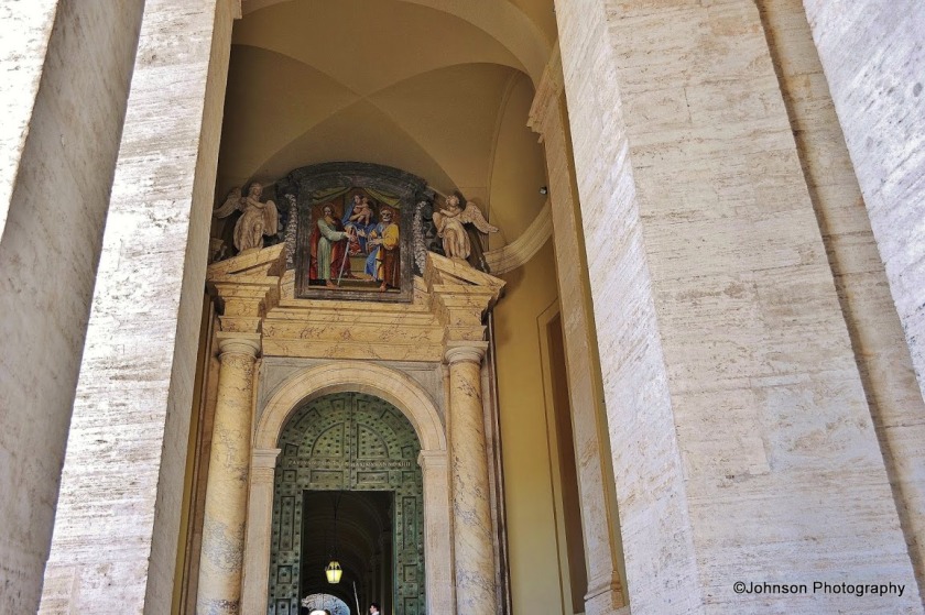 Saint Peter's Basilica - The entrance of the Papal Palace, details. 