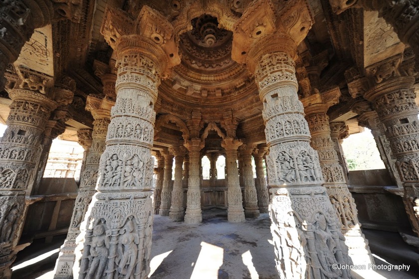 What you see is some of the intricately carved pillars of the assembly hall. There are total 54 of such pillars 
